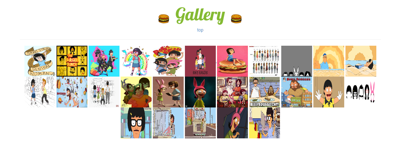 Gallery, with modal image slideshow.